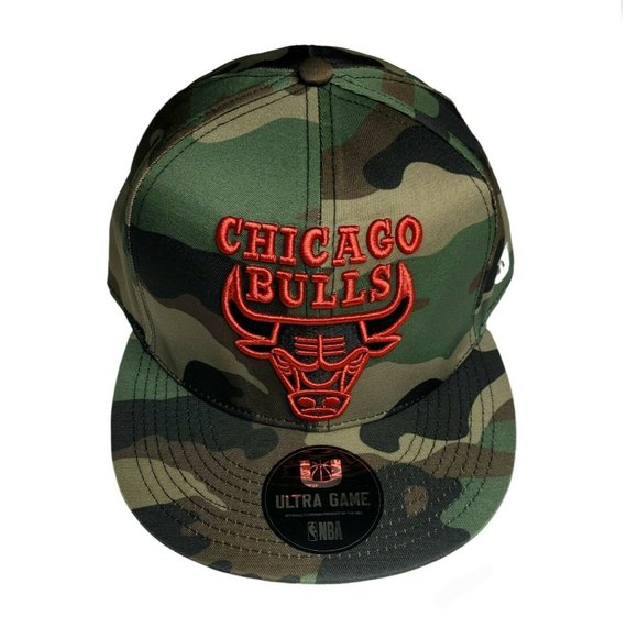 Ultra Game NBA Chicago Bulls Camo Snapback Hat - Picture 1 of 6